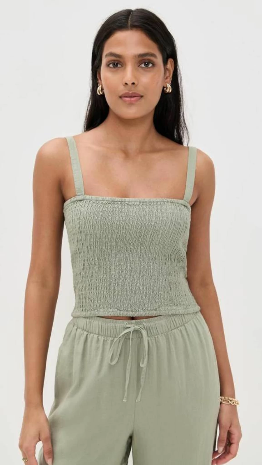 Z SUPPLY Women's Amelie Linen Tank Top - Breathable Summer Casual Loose Fit Sleeveless Blouse