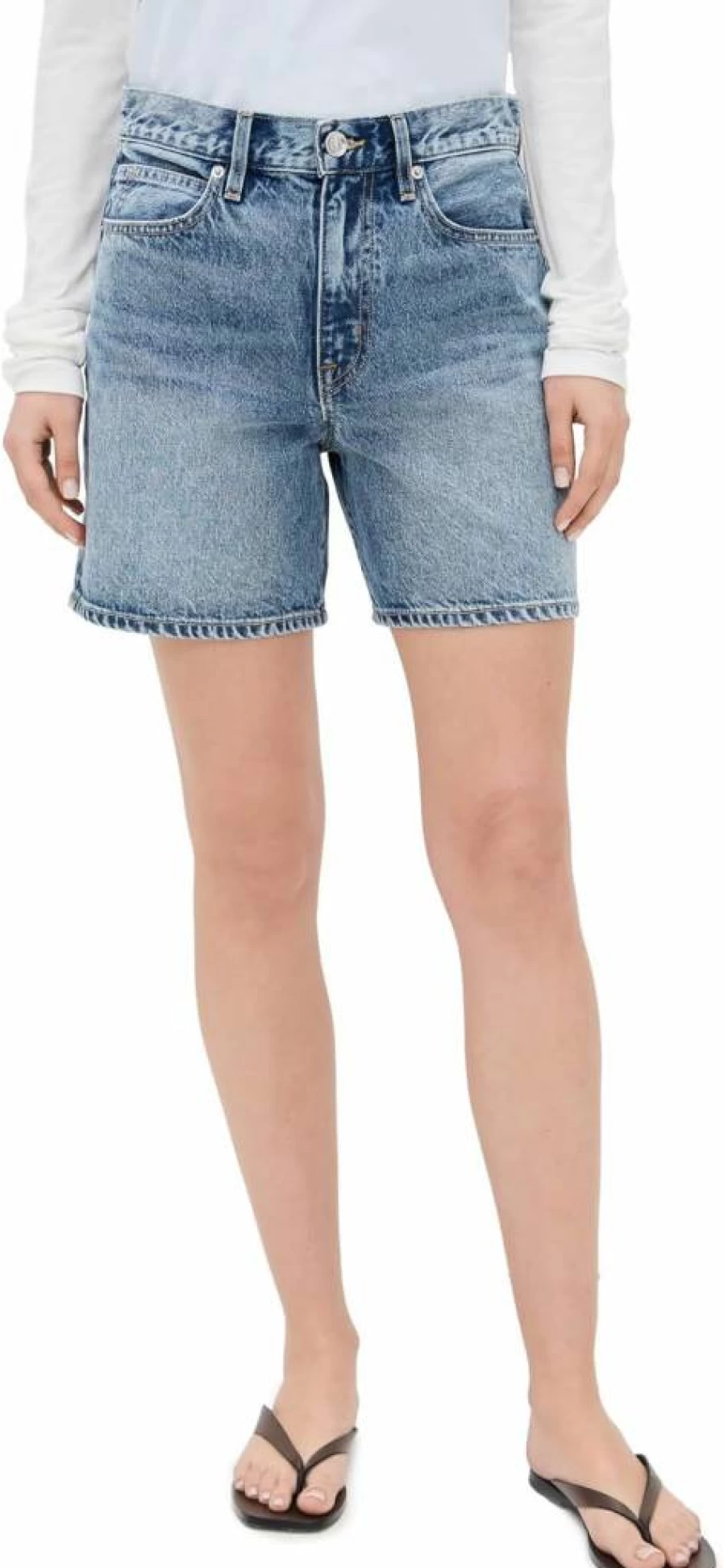 SLVRLAKE Women's High-Waisted Walker Shorts - Lightweight Comfort for Active Lifestyles