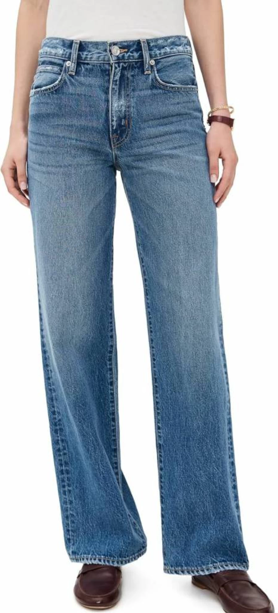 SLVRLAKE Women's Jazmine High-Rise Slim Fit Jeans for Women - Classic Blue Denim Pants