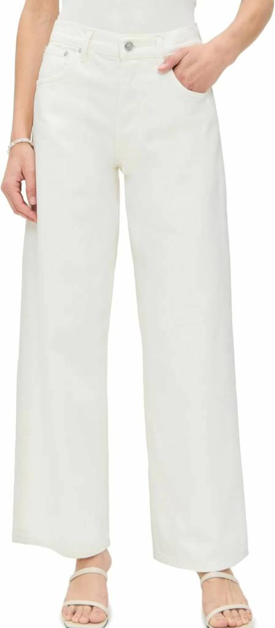ANINE BING Women's High-Rise Manon Jeans - Slim Fit Distressed Denim Pants for Women