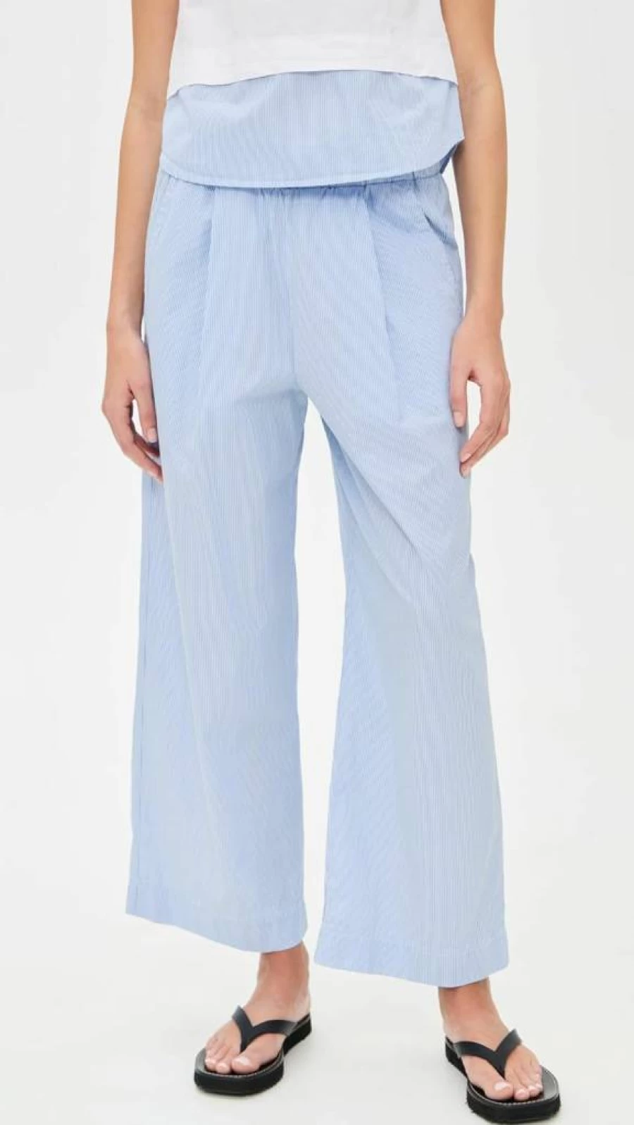 Stateside Women's James Pinstripe Poplin Pants - Classic Fit, High-Quality Fabric