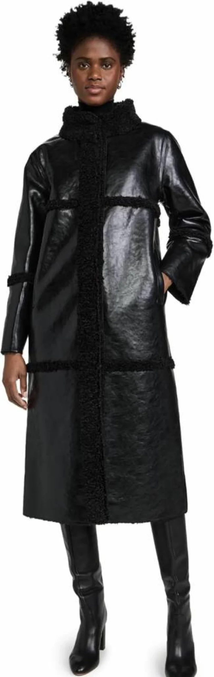 Apparis Women's Reversible Faux Shearling Tilly Coat - Winter Jacket with Dual Wear Design