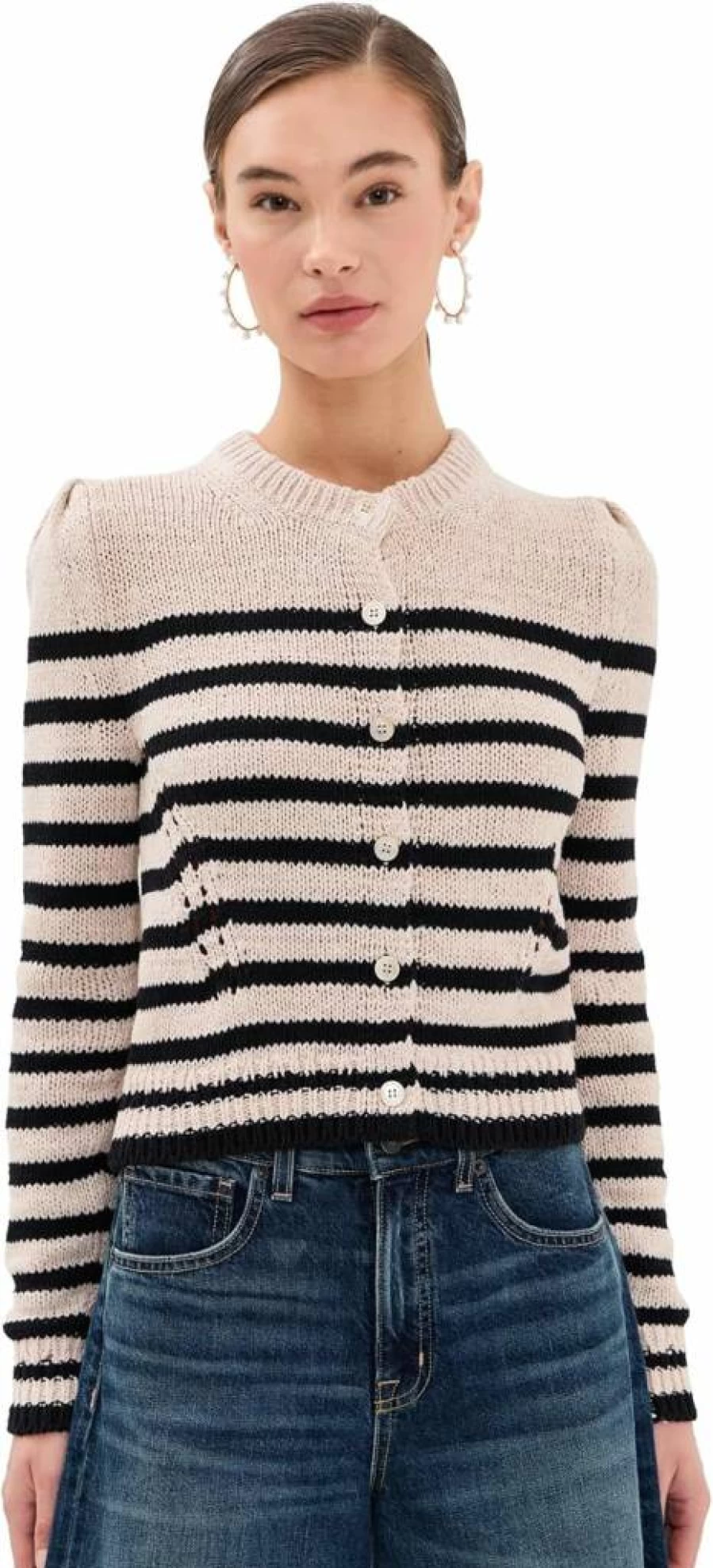 Ulla Johnson Joelle Women's Cardigan Sweater - Elegant Knit Button-Up Long Sleeve Wrap