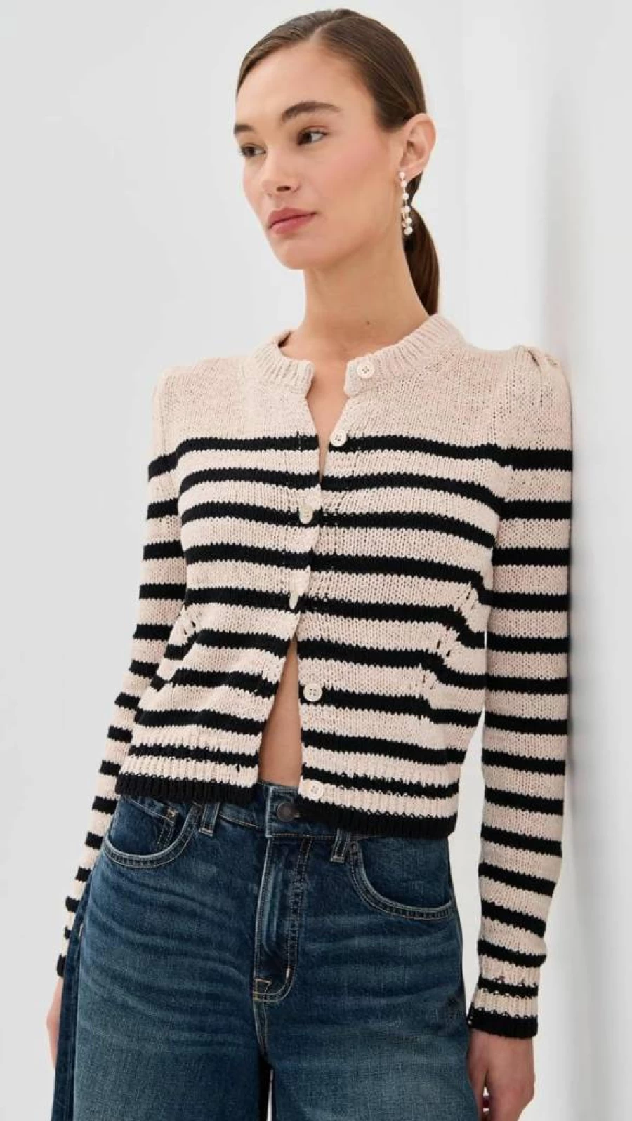 Ulla Johnson Joelle Women's Cardigan Sweater - Elegant Knit Button-Up Long Sleeve Wrap
