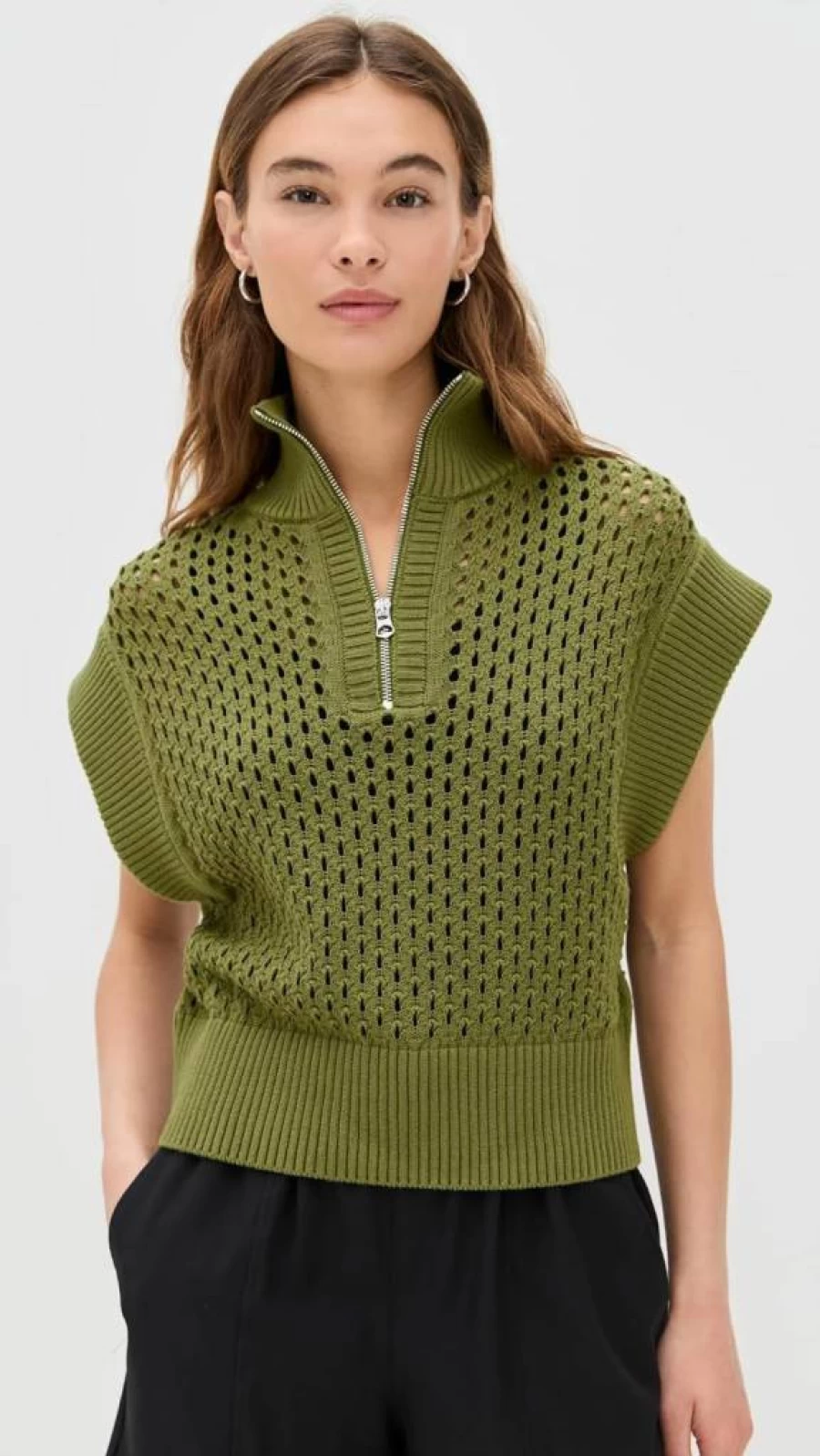 Varley Women's Gaines Half Zip Knit Sweater - Soft Casual Pullover for Women