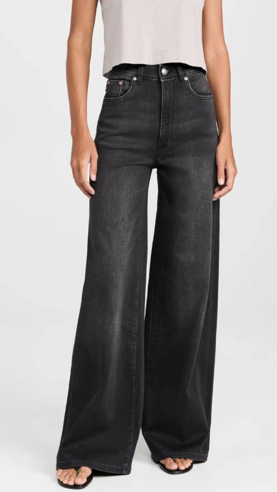 DL1961 Women's Hepburn High Rise Wide Leg Jeans - Softwear Denim Size 32