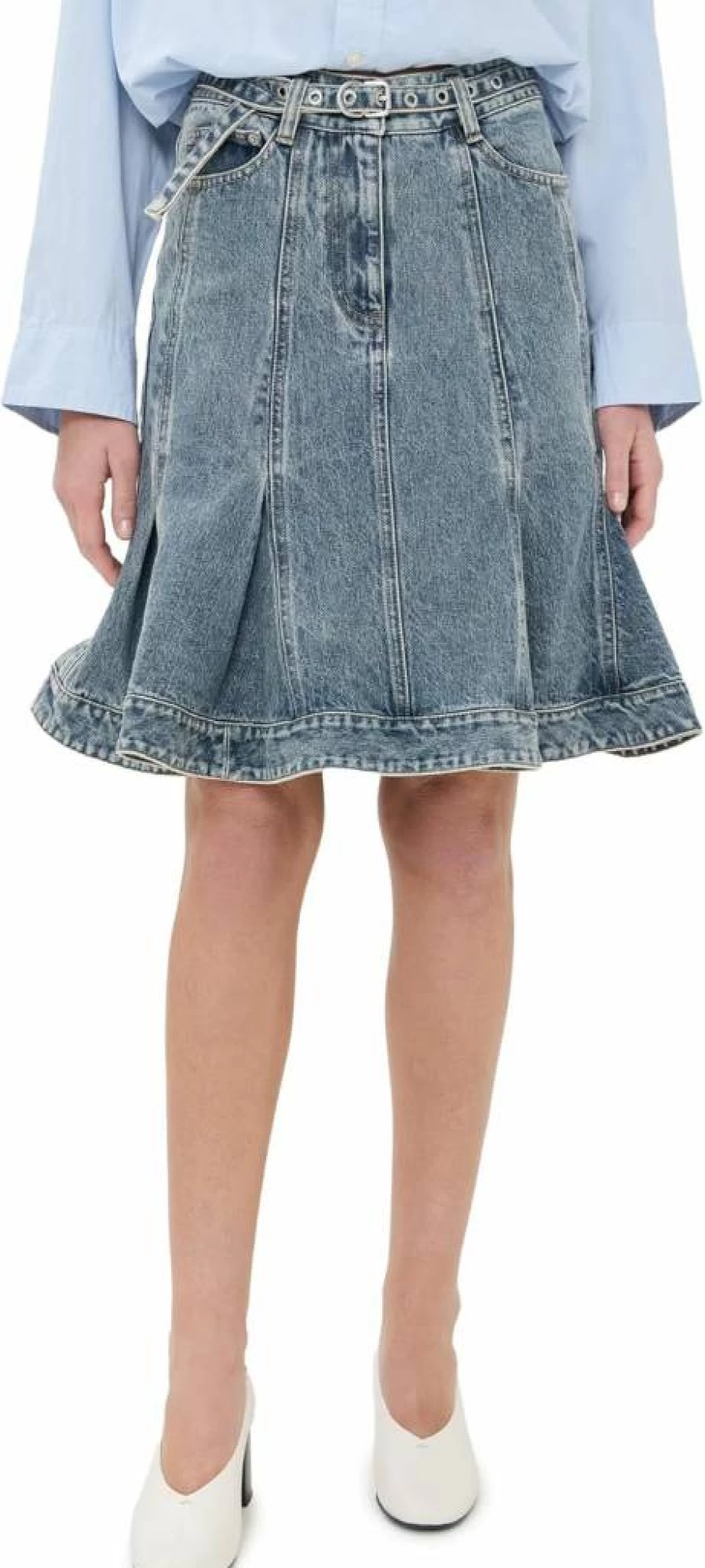 3.1 Phillip Lim Women's Flounce Knee-Length Skirt - Elegant Pleated A-Line Design
