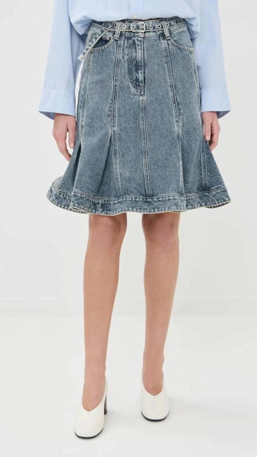 3.1 Phillip Lim Women's Flounce Knee-Length Skirt - Elegant Pleated A-Line Design