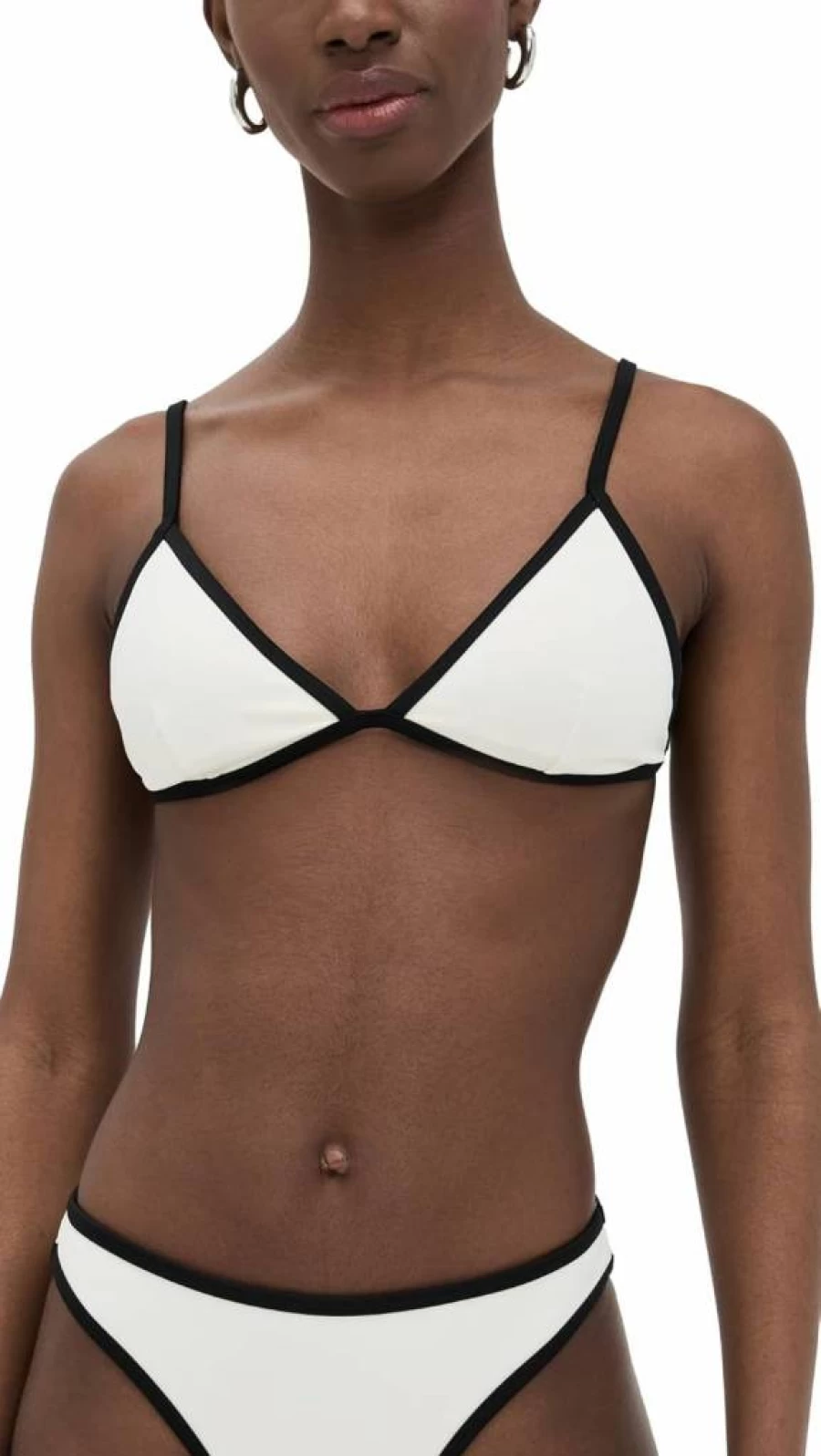 Good American Women's High-Waist Compression Bikini Top - Supportive Swimwear for Active Lifestyles