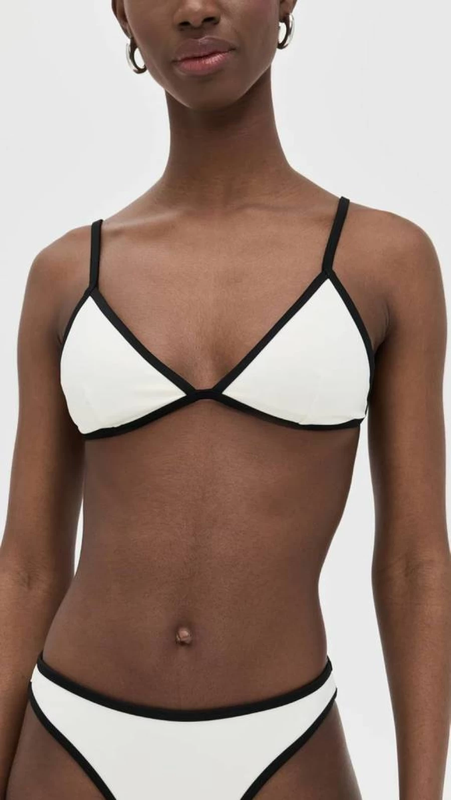 Good American Women's High-Waist Compression Bikini Top - Supportive Swimwear for Active Lifestyles