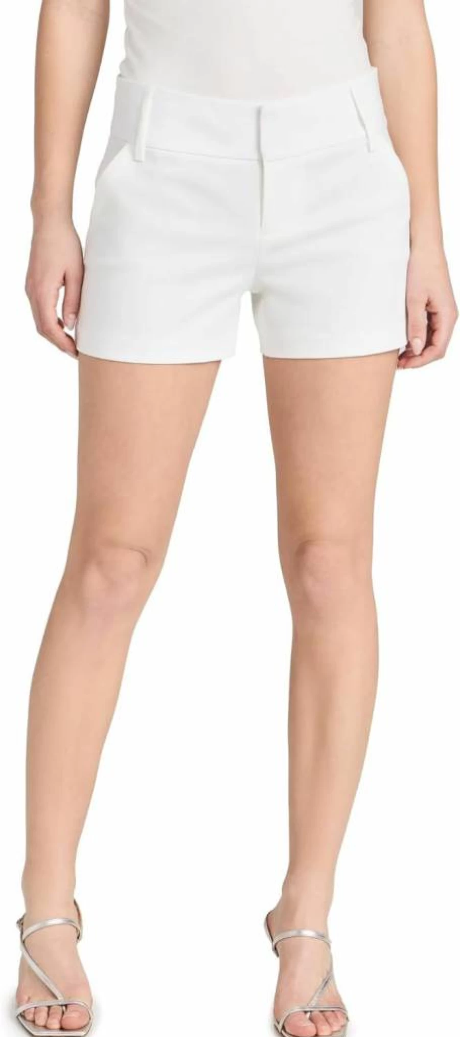alice + olivia Women's High-Waisted Cady Shorts - Classic Fit Summer Casual Shorts
