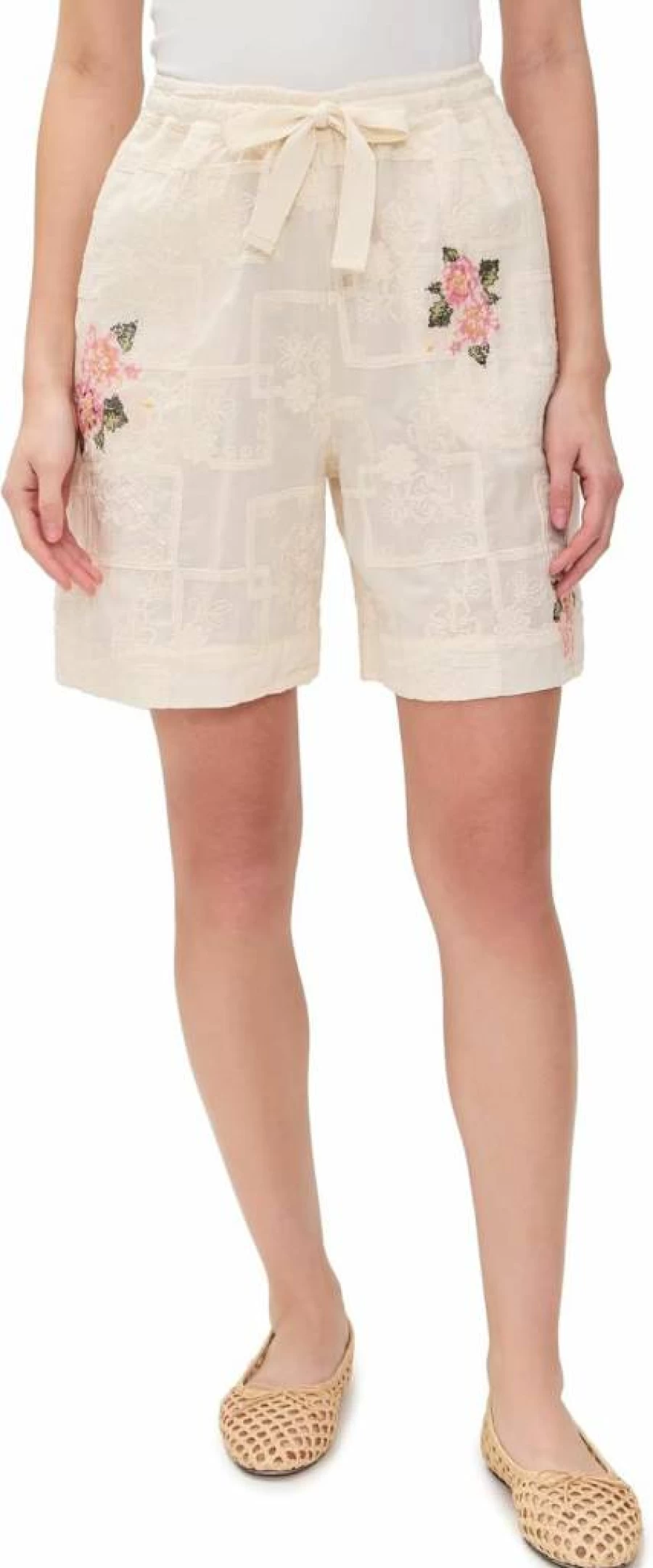 AGUA BENDITA Women's Malaga Meraki Denim Shorts - High Waist Distressed Vintage Style