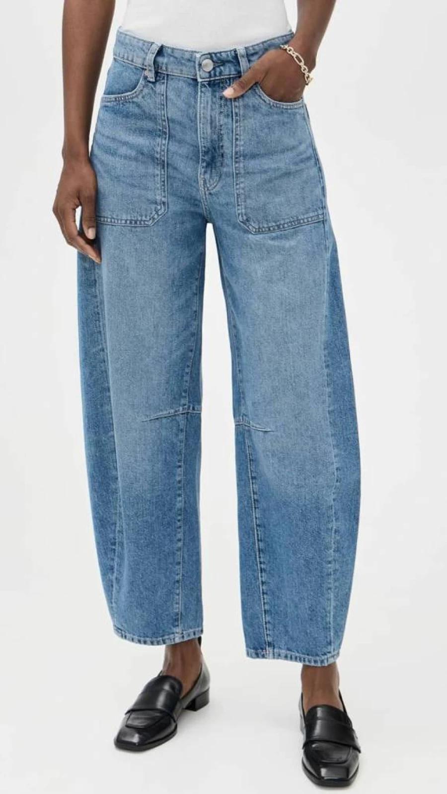 DL1961 Women's High Rise Miro Barrel Jeans - Stretch Denim Skinny Fit