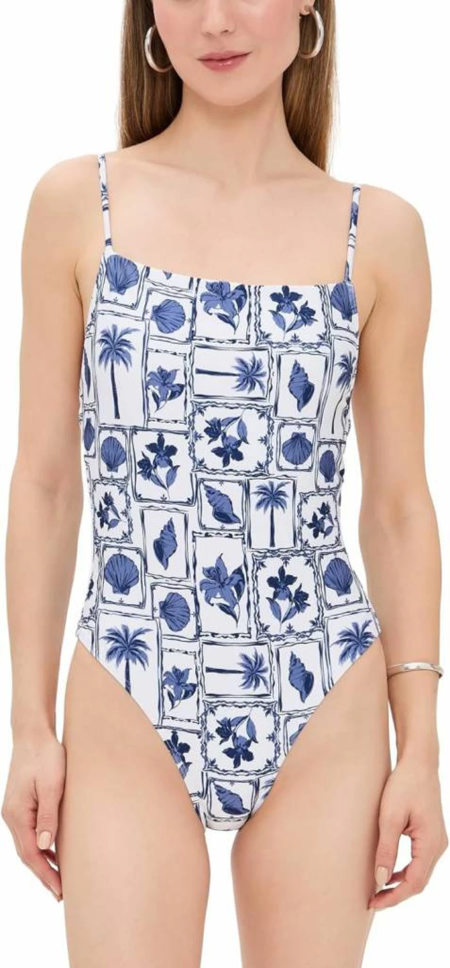 MINKPINK Women's Sylvie Scoop Back One Piece Swimsuit - Stylish Scoop Neck One-Piece Bathing Suit