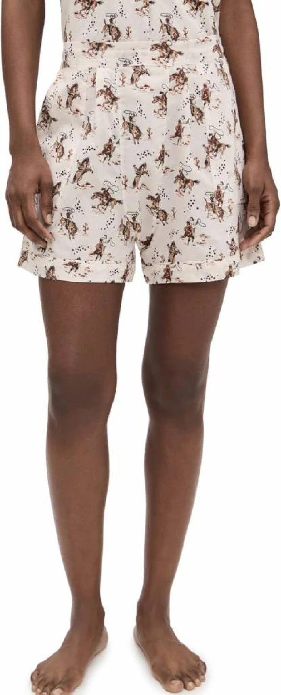 THE GREAT Women's Square Pajama Shorts - Comfortable Sleepwear & Lounge Shorts