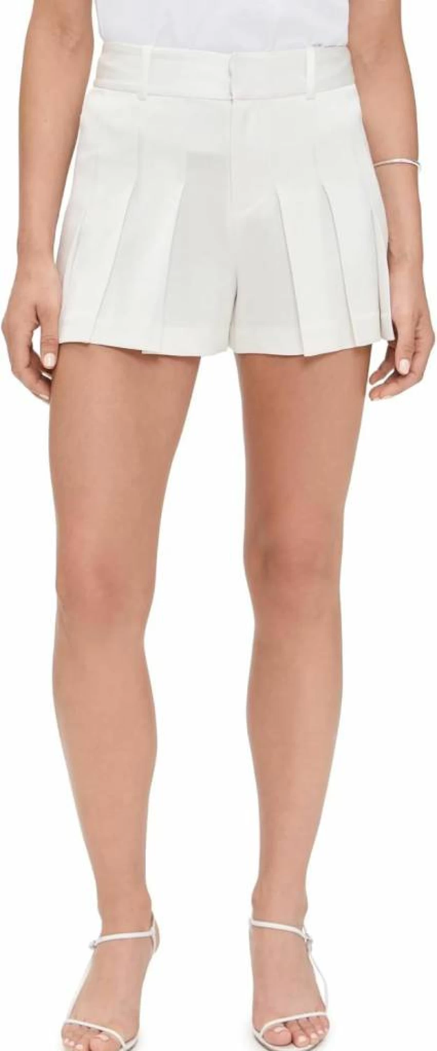 alice + olivia Women's Simon High Waist Pleated Shorts for Women Fashion Summer Casual Shorts