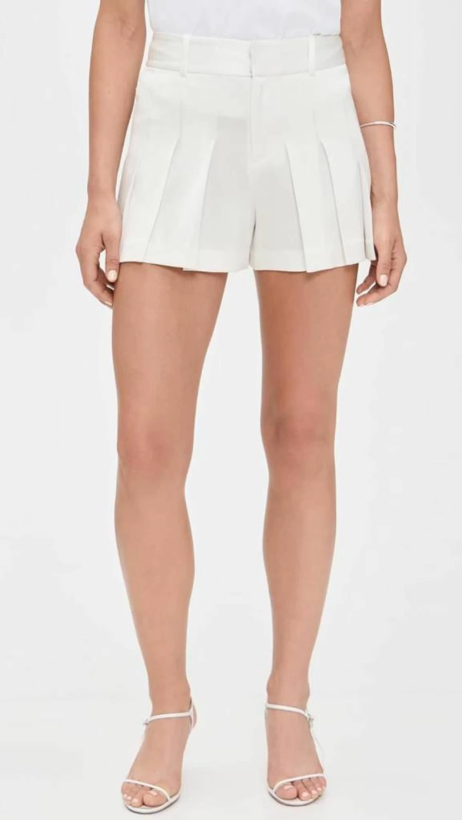 alice + olivia Women's Simon High Waist Pleated Shorts for Women Fashion Summer Casual Shorts