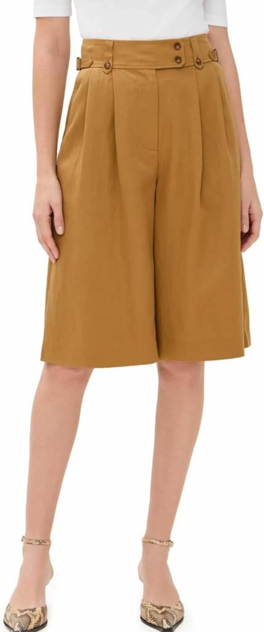 Ulla Johnson Women's Ashton High-Waisted Linen Shorts - Boho Chic Summer Casual Style