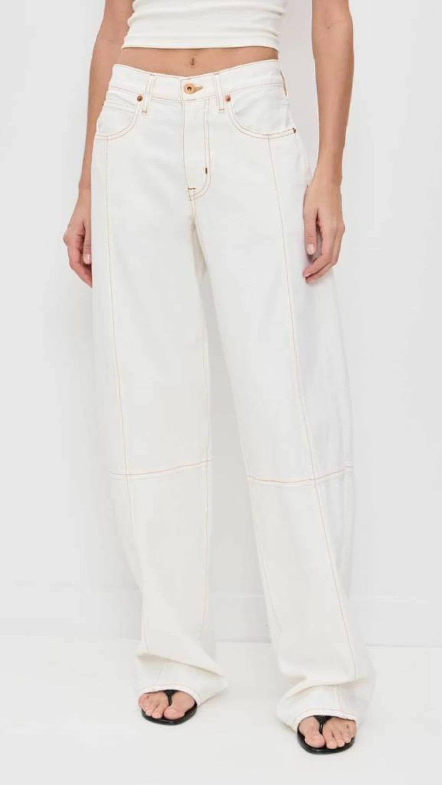 SLVRLAKE Women's High-Waisted Paloma Seam Pants - Comfortable Stretch Trousers for Casual & Office Wear