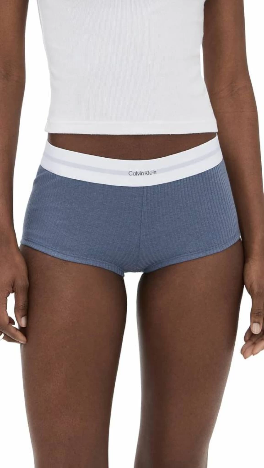 Calvin Klein Women's Modern Ribbed Boyshort Underwear | Comfortable Cotton Panties