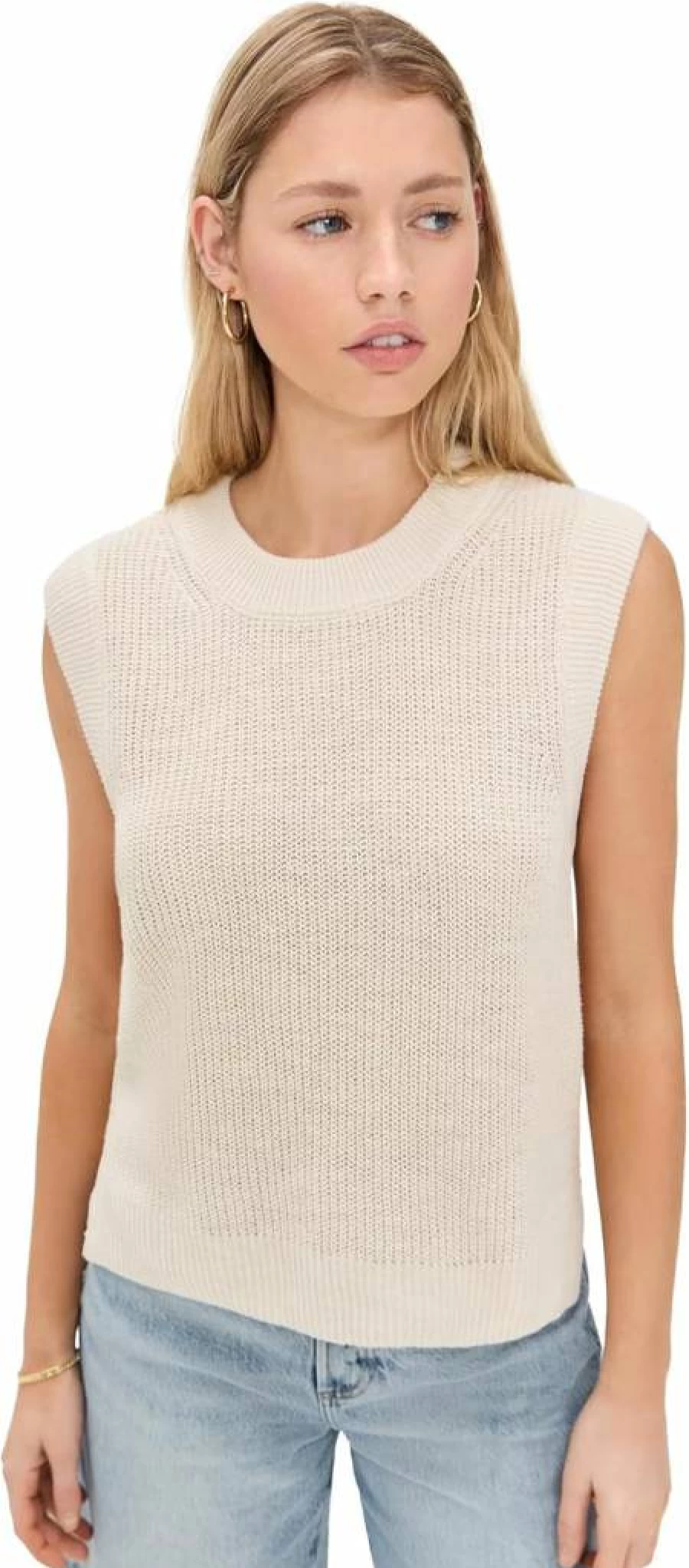 Faherty Women's Miramar Linen Sweater Tank Top - Lightweight Summer Knit Pullover