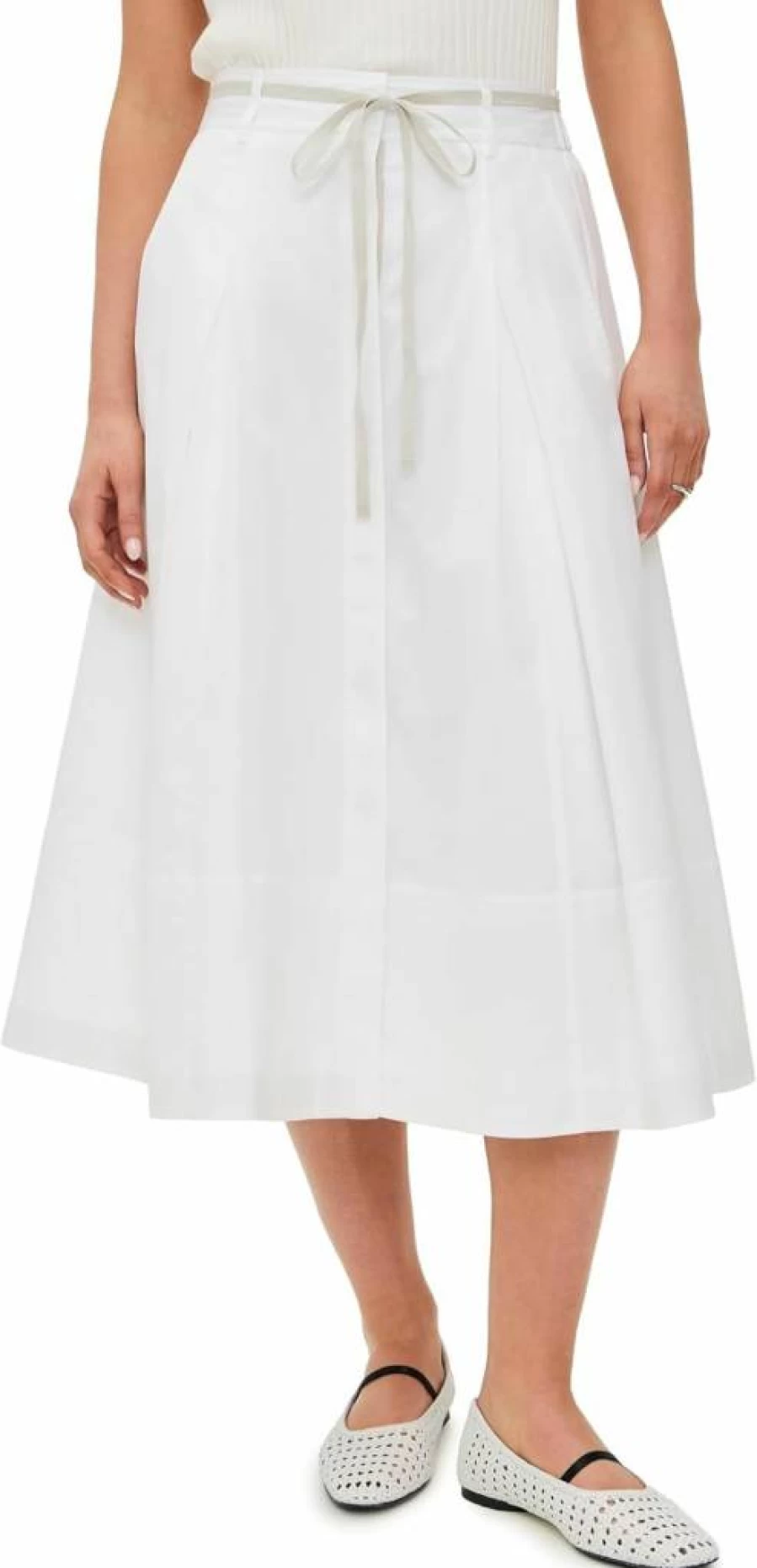 Vince Women's Canvas Tape Detail Full Skirt - Classic A-Line Design