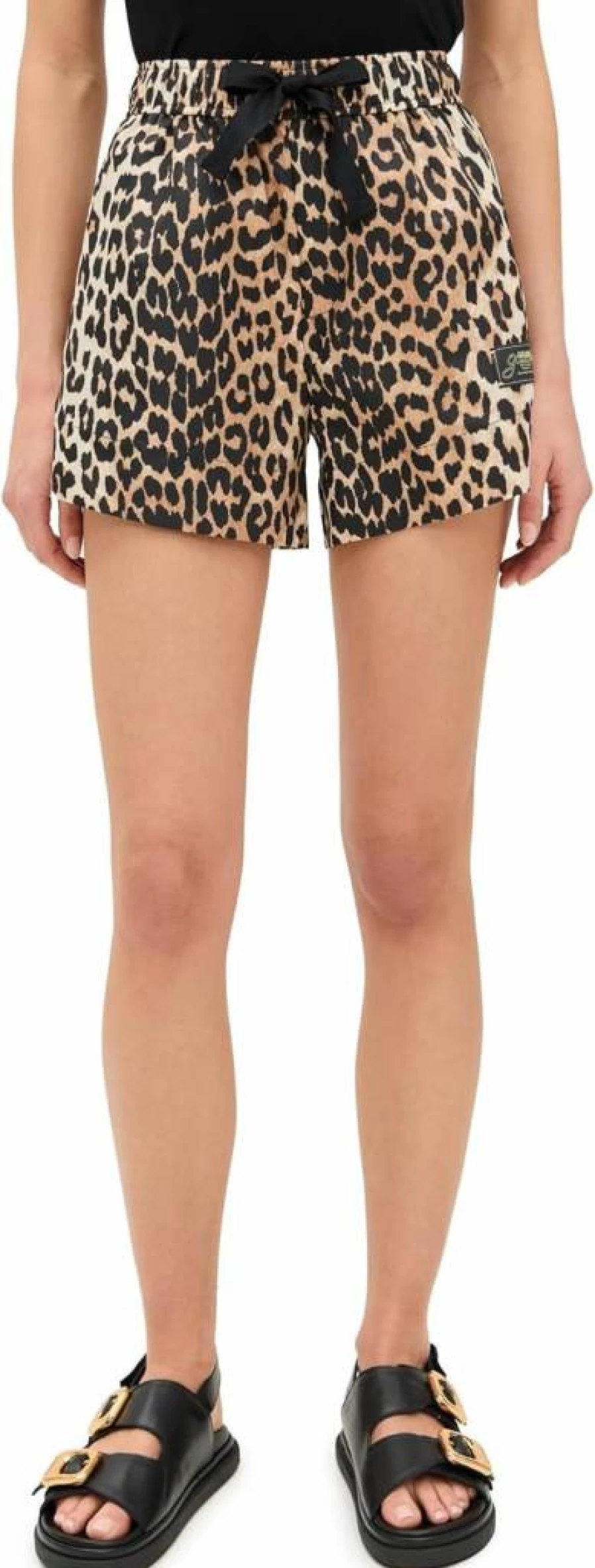 Ganni Women's Duchesse Nylon Shorts - High-Waisted Comfortable Summer Shorts