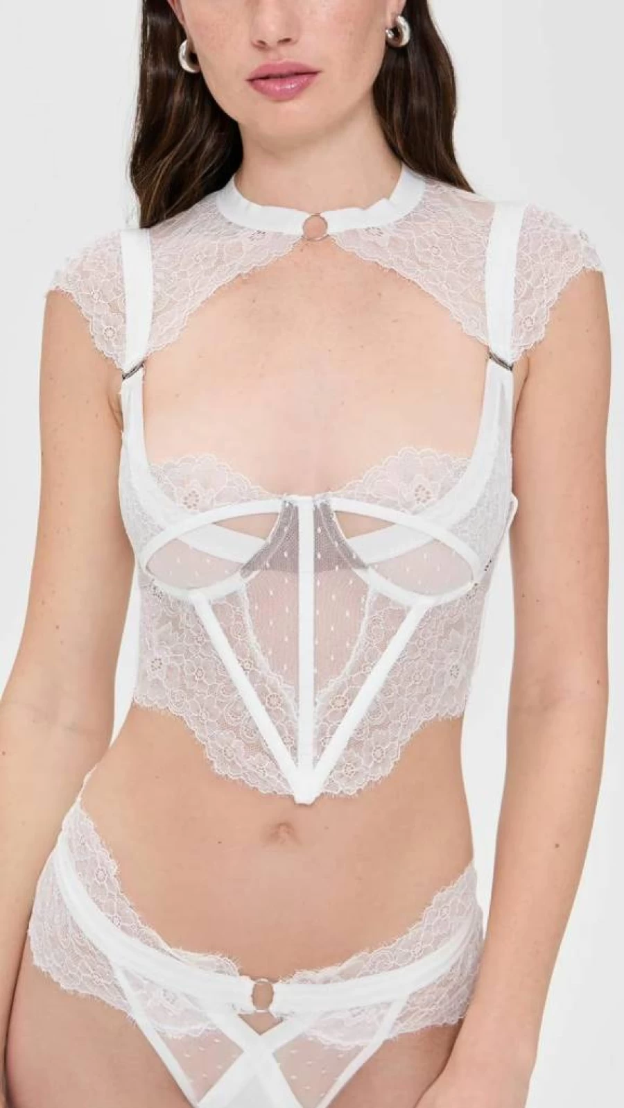 Thistle and Spire Women's Minna Bodice Lingerie - Sexy Corset Top with Lace Details
